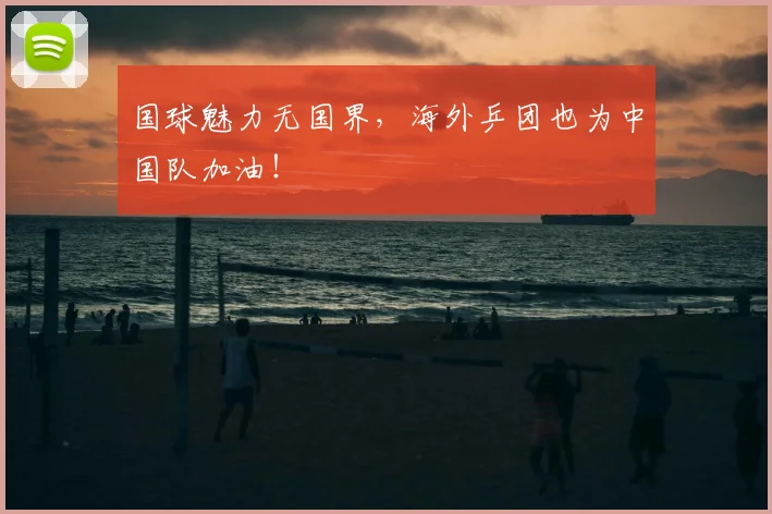 国球魅力无国界，海外乒团也为中国队加油！